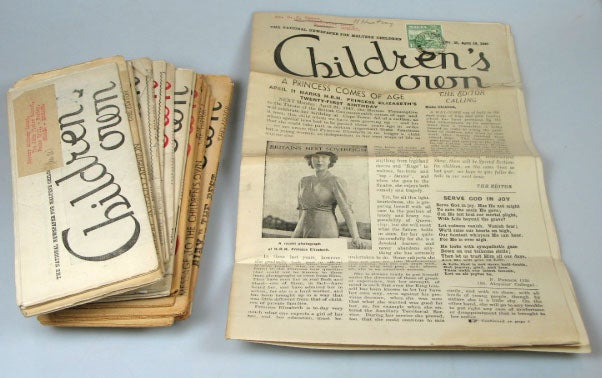 Item #11762 Children's Own. No's 1-3, 5, 7, 11-18, 21, 23-26, 28, 31. March 9th 1946 - July 12th 1947. NEWSPAPER.