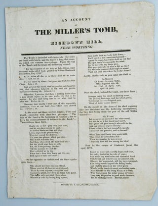 Item #19064 An Account of the Miller's Tomb, on Highdown Hill, near Worthing. SUSSEX