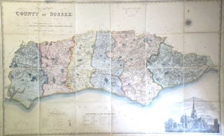 Item #19666 Map of the County of Sussex from an Actual Survey Made in the Years 1823 & 1824...