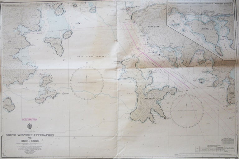 Item #22008 South Western Approaches to Hong Kong. Surveyed by Comdr. M.J. Baker R.N. H.M. Surveying Ship "Dampier"... With Additions and Corrections to. ADMIRALTY CHART.
