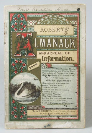 Item #22948 Roberts' Almanack and Annual of Information. 1890. ALMANACK.