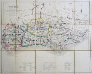 Item #24565 (Fox Hunting Map of) Sussex. J. WALKER, C