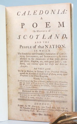 Item #25672 Caledonia: A Poem in Honour of Scotland, And the People of that Nation. Daniel DEFOE