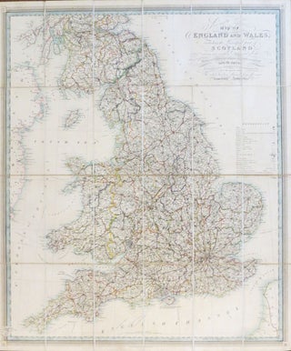 Item #26103 New and Improved Map of England and Wales, Including the Principal Part of Scotland...