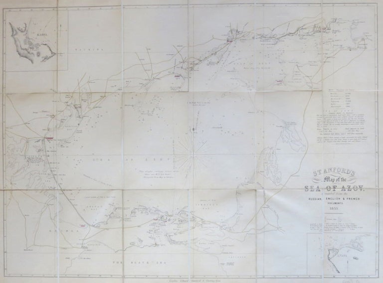 Item #26221 Stanford's Map of the Sea of Azov, Compiled from the Russian, English & French Documents. Edward STANFORD.