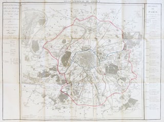 Item #27834 [Map of Paris]. Département de la Seine. Pierre DUMEZ