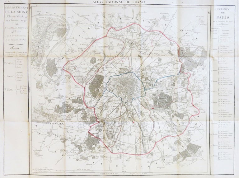 Item #27834 [Map of Paris]. Département de la Seine. Pierre DUMEZ.