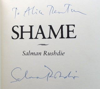Item #27920 Shame. Salman RUSHDIE