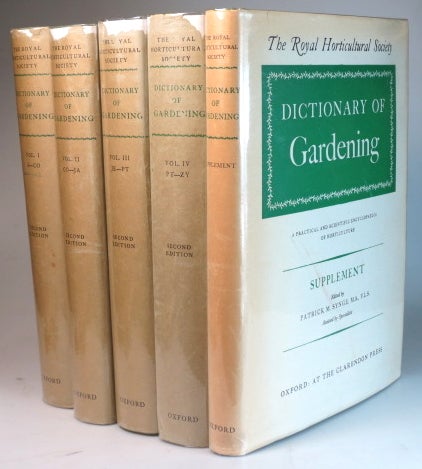 Item #28228 The Royal Horticultural Society Dictionary of Gardening. A Practical and Scientific Encyclopedia of Horticulture. Assisted by Specialists. Second edition by P.M. Synge. F. J. CHITTENDEN.