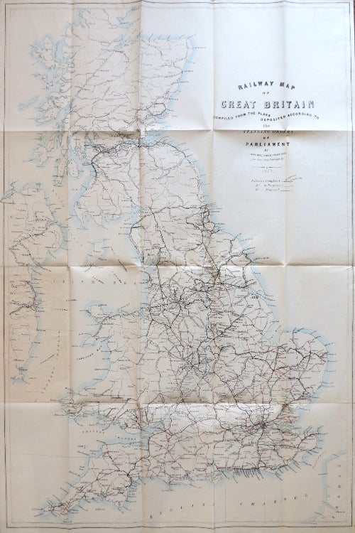 Item #29048 Railway Map of Great Britain Compiled from the Plans Deposited According to the Standing Orders of Parliament. James WYLD.