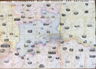 Item #30888 The Illustrated Map of London and Environs. John DOWER