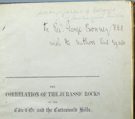 Item #31720 The Correlation of the Jurassic Rocks of the of the Côte-d'Or and the Cotteswold Hills. [bound with] LUCY, W.C. The Gravels of the Severn, Avon, and Evenlode, and their Extension over the Cotteswold Hills. Thomas WRIGHT.