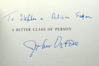 Item #32273 A Better Class of Person. An Autobiography 1929-1956. John OSBORNE