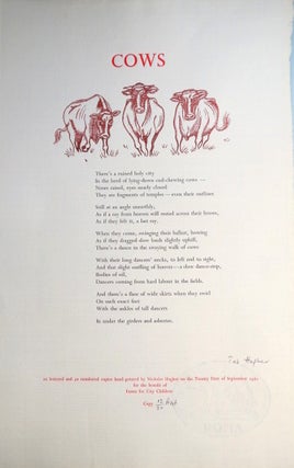 Item #32363 Cows. Ted HUGHES