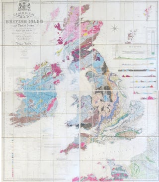 Item #33287 Geological Map of the British Isles and Part of France. Showing also the Inland...