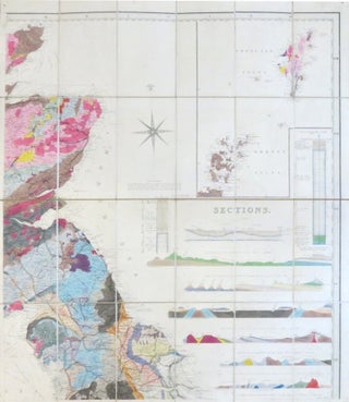 Geological Map of the British Isles and Part of France. Showing also the Inland Navigation by Means of Rivers and Canals, Railways and Principal Roads, and Sites of the Minerals...
