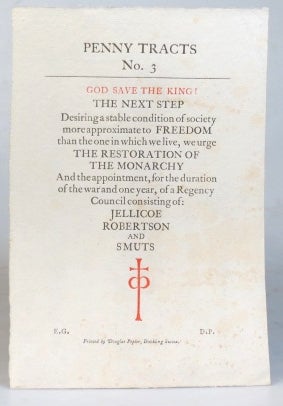 Item #33732 Penny Tracts No. 3. The Restoration of the Monarchy. SAINT DOMINIC'S PRESS, Eric...