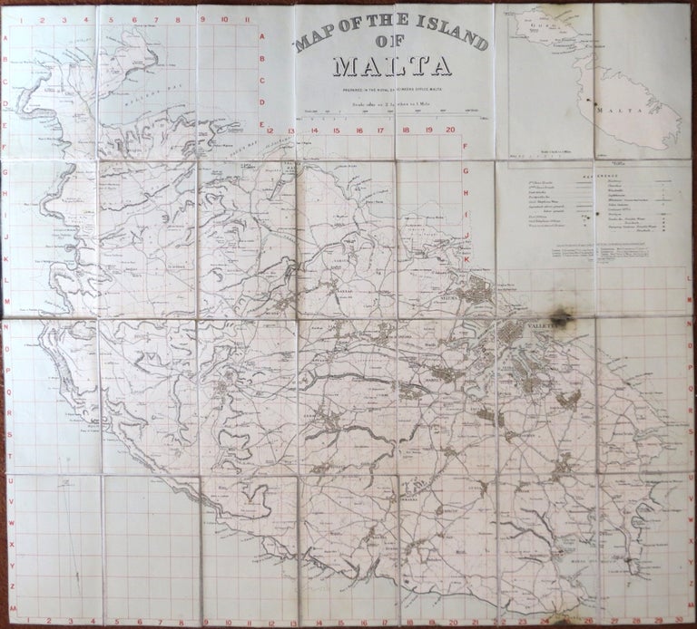 Item #34973 Map of the Island of Malta. Prepared in the Royal Engineers Office, Malta. ROYAL ENGINEERS.