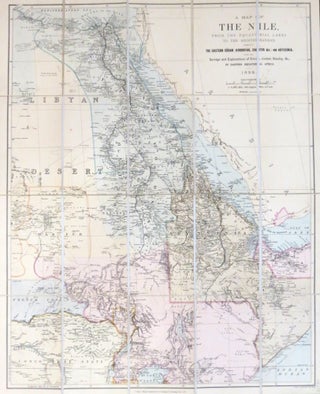 Item #35198 A Map of the Nile, from the equatorial lakes to the Mediterranean, embracing the...