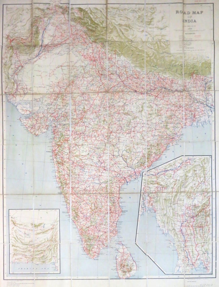 Item #35215 Road Map of India. SURVEY OF INDIA.