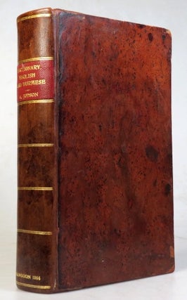 Item #36700 A Dictionary, English and Burmese. A. JUDSON