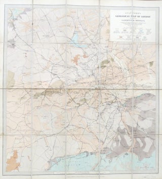 Item #37549 Stanford's Geological Map of London Shewing Superficial Deposits. Compiled...