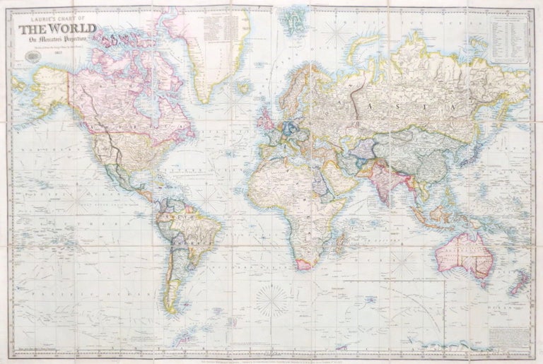 Item #37550 Laurie's Chart of the World on Mercator's Projection. (Reduced from the Large Chart by John Purdy). Richard Holmes LAURIE.