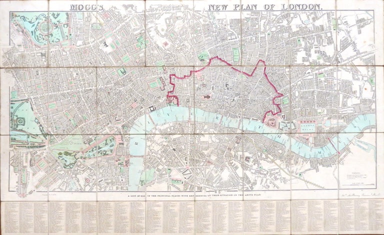 Item #37552 Mogg's New Plan of London. E. MOGG.
