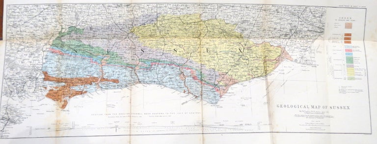 Item #37568 Geological Map of the County of Sussex. W. TOPLEY.