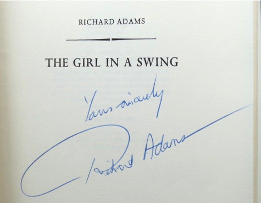 Item #41522 The Girl on a Swing. Richard ADAMS.