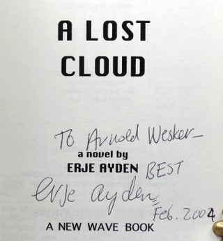 Item #41857 A Lost Cloud. A Novel by. AYDEN Erje