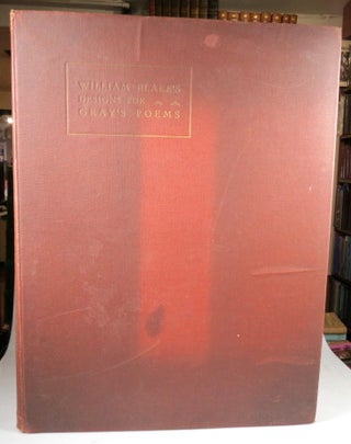 Item #41977 William Blake's Designs for Gray's Poems Reproduced Full-Size in Monochrome or Colour...