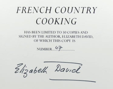 French Country Cooking. Line drawings by John Minton. Elizabeth DAVID.
