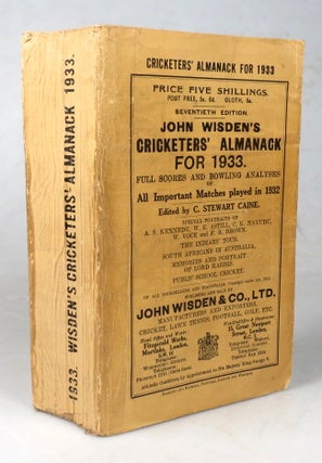 Item #43979 Wisden Cricketer's Almanack 1933. WISDEN, C. Stewart CAINE