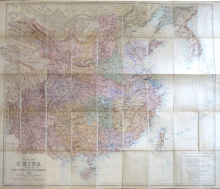 Item #44420 Map of China Prepared for the Inland Mission 1905. E. STANFORD BRETSCHNEIDER, Edward, in association with.