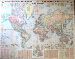 Item #44423 Bacon's New Chart of the World. Mercator's Projection. G. W. BACON