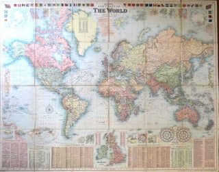 Item #44423 Bacon's New Chart of the World. Mercator's Projection. G. W BACON