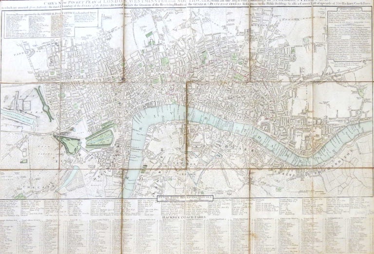 Item #44426 Cary's New Pocket Plan of London, Westminster and Southwark:. J. CARY.