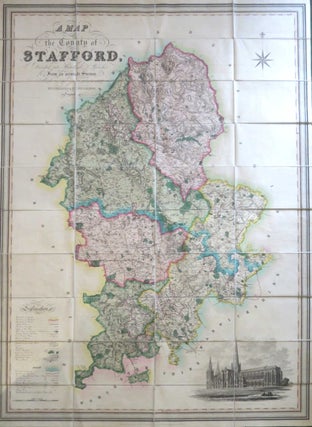 Item #44432 A Map of the County of Stafford Divided into Hundreds & Parishes, From an Accurate...
