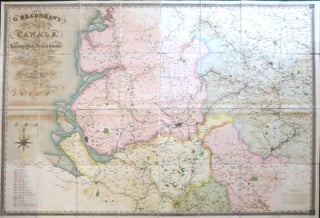 Item #44433 G. Bradshaw's Map of Canals Situated in the Counties of Lancaster, York, Derby &...