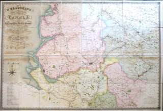 Item #44433 G. Bradshaw's Map of Canals Situated in the Counties of Lancaster, York, Derby...