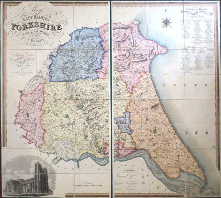 Item #44434 Map of the East Riding of Yorkshire from Actual Survey by... In the Years 1827 & 1828. A. BRYANT.