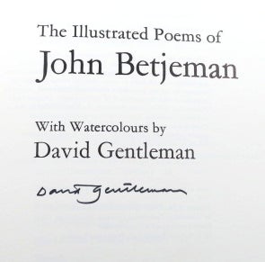 Item #44488 The Illustrated Poems of... With Watercolours by David Gentleman. John BETJEMAN