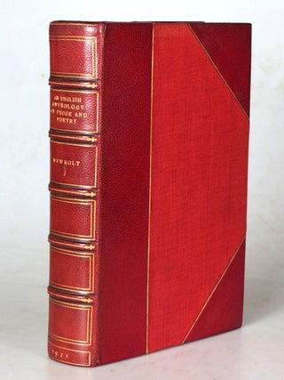 Item #44785 An English Anthology of Prose and Poetry Shewing the Main Stream of English...
