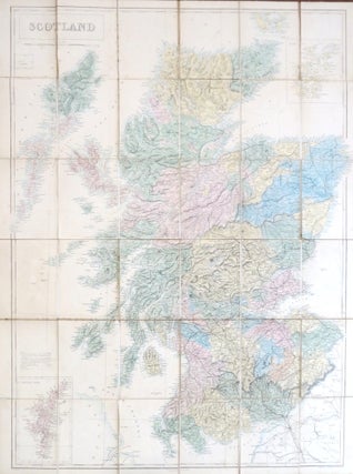 Item #44878 Black's Road & Railway Travelling Map of Scotland. A. BLACK, C, Publishers