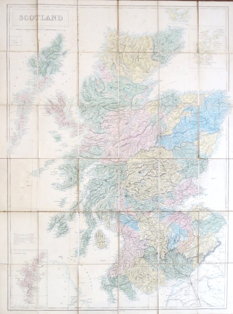 Item #44878 Black's Road & Railway Travelling Map of Scotland. A. BLACK, C, Publishers.