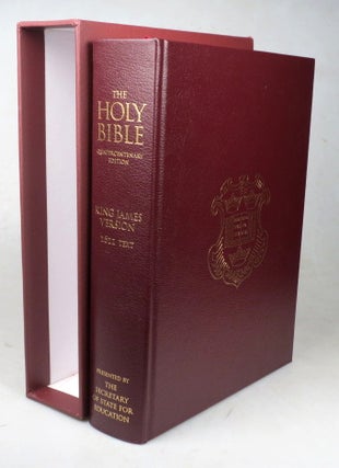 Item #44879 The Holy Bible, Quatercentenary edition. An exact reprint in roman type, page for...