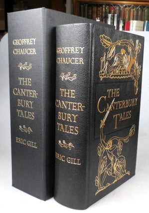 Item #45028 The Canterbury Tales by... with Wood Engravings by Eric Gill... [with] HOLLIDAY,...