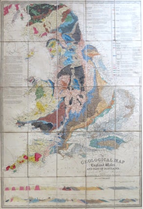 Item #45104 A Geological Map of England, Wales, and Part of Scotland, Showing also the Inland...