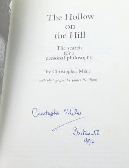 Item #45280 The Hollow on the Hill. The Search for a Personal Philosophy... with Photographs by...